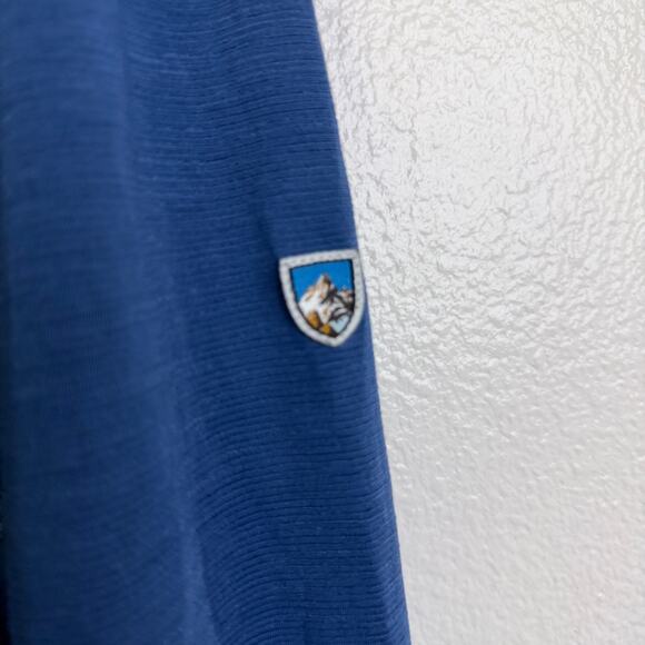 Kuhl Valiant Shirt Mens Size XL Blue Long Sleeve Crew Wool Blend Outdoors Hiking - Picture 7 of 10